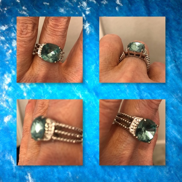 JUST IN🆕 Deep Blue Zircon White GF Ring - Picture 6 of 6
